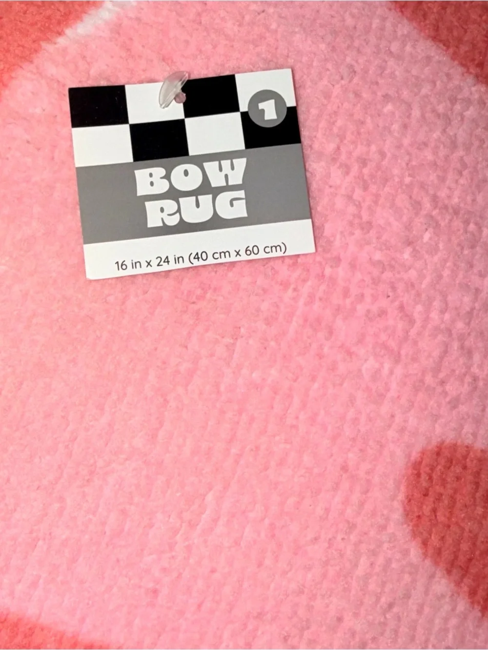 Target Bullseye Playground Pink & White Coquette Bow Bath Mat Rug Home Decor